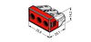 PUSH WIRE® connector for junction boxes for solid and stranded conductors max. 6 mm² transparent