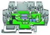 Surge suppression module for signal technology Nominal voltage: 24 VDC for 2 signal paths with common surge arrester
