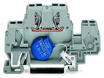 Component terminal block double-deck with varistor gray