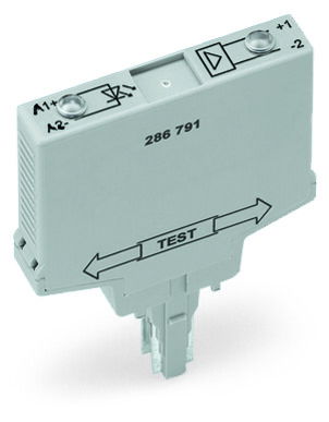 Optocoupler module Nominal input voltage: 24 VDC Output voltage range: 20 … 60 VDC gray