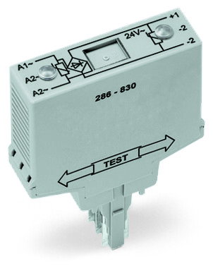 Bridge rectifier module Input voltage: 24 VAC with varistor protective circuit gray