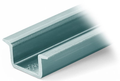 Steel carrier rail 35 x 15 mm 2.3 mm thick silver-colored