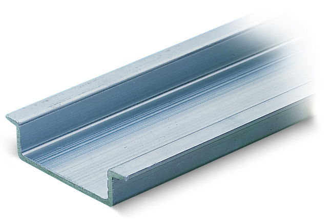 Aluminum carrier rail 35 x 8.2 mm 1.6 mm thick silver-colored