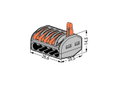 Splicing connector with levers for all conductor types max. 4 mm² gray