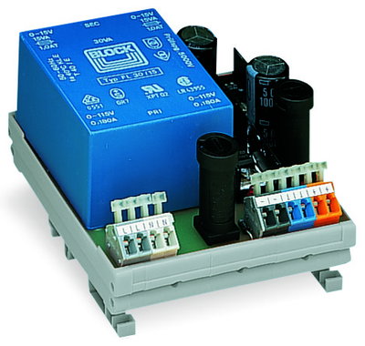 Stabilized power supply Input voltage: 230 VAC ±15 VDC output voltage