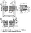 THT male header 1.0 x 1.0 mm solder pin angled gray
