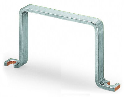 U-shaped busbar Cu 10 mm x 3 mm for 5 I/O silver-colored