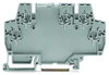 Universal modular component plug housing as rail-mounted terminal block gray