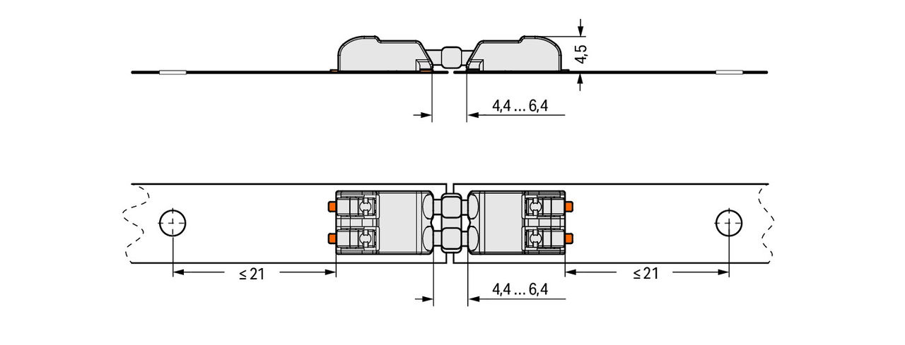 Board-to-Board Link Pin spacing 4 mm 2-pole white – Image 2 of 3