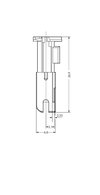 Socket module without ground contact 1-pole violet