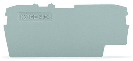 End and intermediate plate 1 mm thick gray