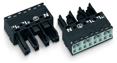 Socket 4-pole Cod. A black