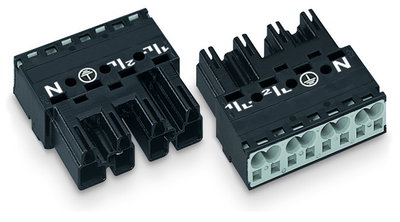 Plug 4-pole Cod. A black