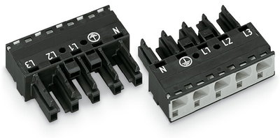 Socket 5-pole Cod. A black