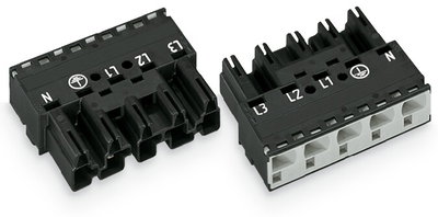 Plug 5-pole Cod. A black