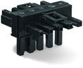 T-distribution connector 5-pole Cod. A black