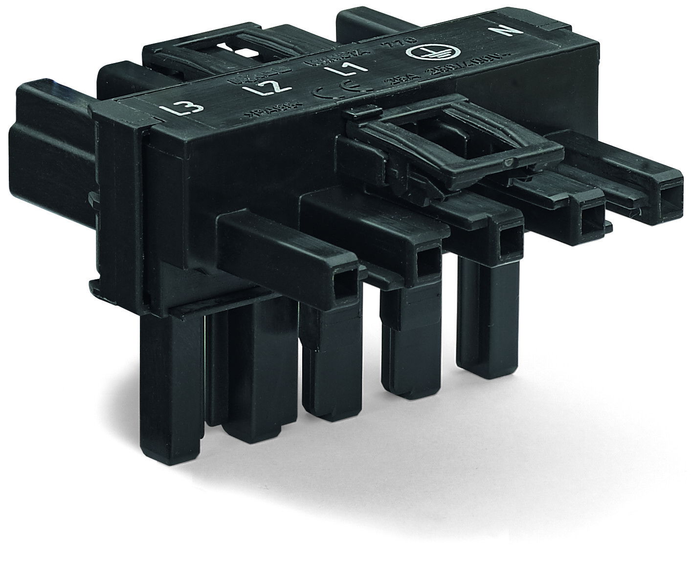 T-distribution connector 5-pole Cod. A black