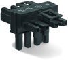 T-distribution connector 4-pole Cod. A black