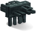 T-distribution connector 4-pole Cod. A black