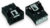 Snap-in socket 3-pole Cod. A black