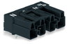 Plug for PCBs angled 4-pole black