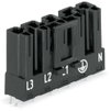Plug for PCBs straight 5-pole black