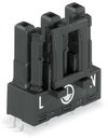 Socket for PCBs straight 3-pole black