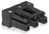 Socket for PCBs angled 3-pole black