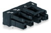Socket for PCBs angled 4-pole black