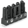 Socket for PCBs straight 5-pole black