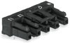 Socket for PCBs angled 5-pole black