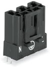 Plug for PCBs straight 3-pole black