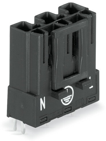 Plug for PCBs straight 3-pole black