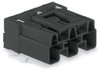 Plug for PCBs angled 3-pole black