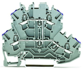 Double-deck terminal block 4-conductor through terminal block L gray