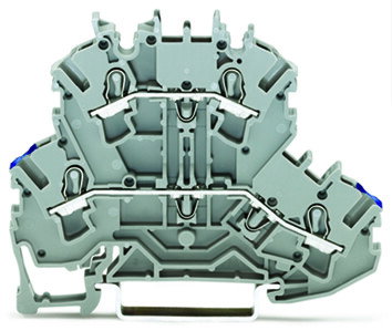 Double-deck terminal block Through/through terminal block N/L gray