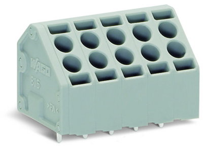 2-conductor PCB terminal block 1.5 mm² Pin spacing 5 mm gray