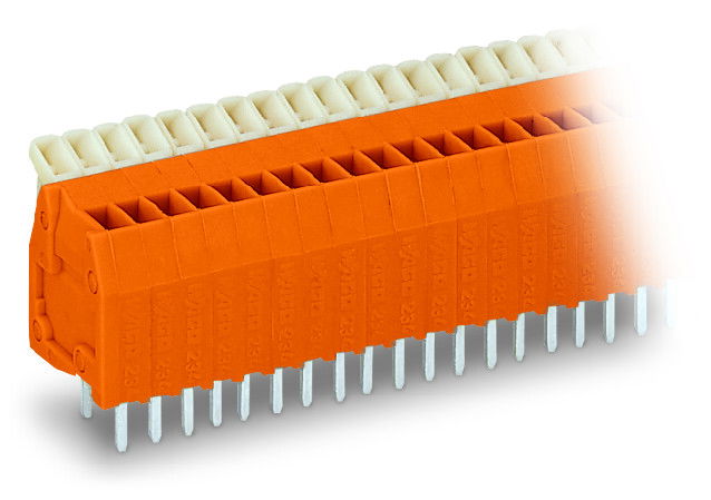 PCB terminal block push-button 0.5 mm² orange