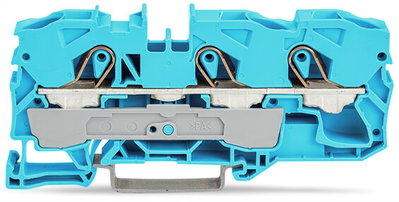 3-conductor through terminal block 10 mm² for Ex e II and Ex i applications blue
