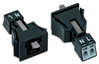 Snap-in plug 2-pole Cod. A black