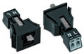 Snap-in plug 2-pole Cod. A black