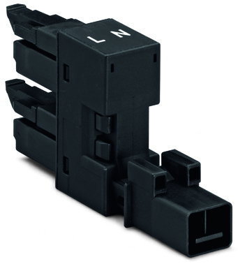 H-distribution connector 2-pole Cod. A black