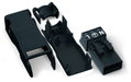 Plug with strain relief housing 3-pole black