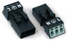 Plug 3-pole Cod. A black