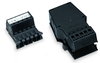 Plug with strain relief housing 5-pole black