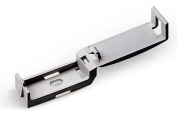 Fixing clamp for screw mounting plastic gray