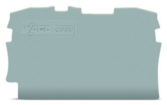 End and intermediate plate 0.7 mm thick gray