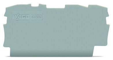 End and intermediate plate 0.7 mm thick gray