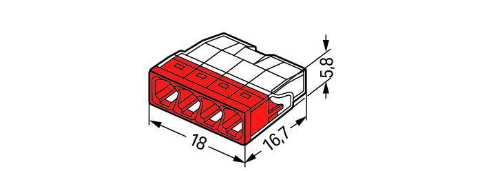 PUSH WIRE® splicing connector for solid conductors max. 2.5 mm² transparent – Image 2 of 2