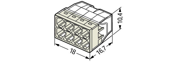 PUSH WIRE® splicing connector for solid conductors max. 2.5 mm² transparent – Image 2 of 2